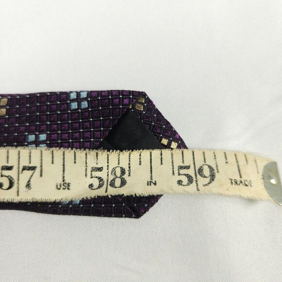 3 Jos A Bank Geometric Made In Italy Silk Ties 4" x 59" - Picture 11 of 11